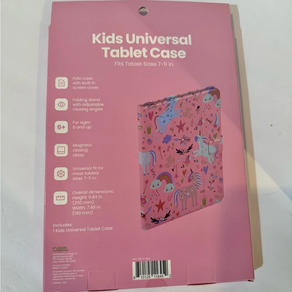 Kids Universal Tablet Case Pink Unicorns Brand New